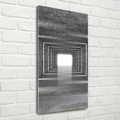 Tableau verre acrylique Tunnel en brique