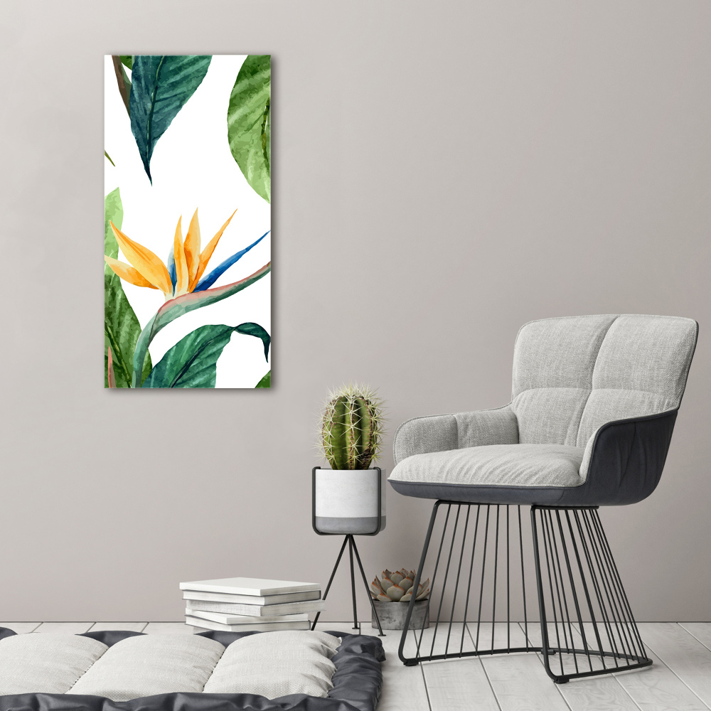 Acrylique tableau Strelitzia royal