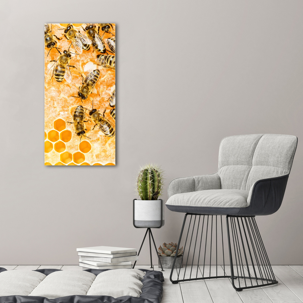 Tableau acrylique Abeilles de travail