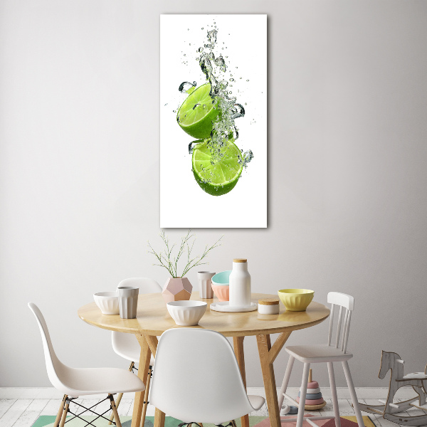 Acrylique tableau Citrons verts eau