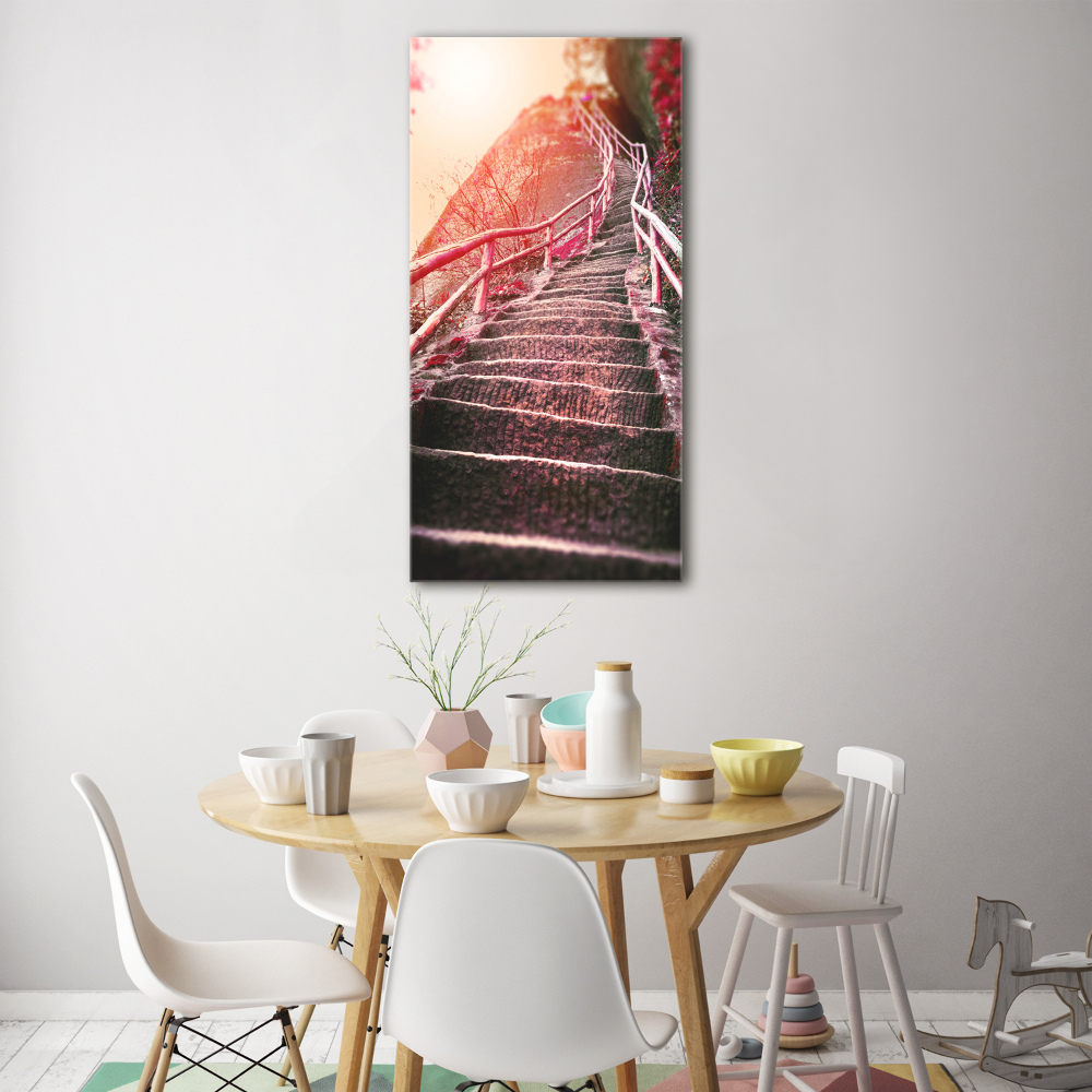 Tableau sur verre acrylique Escalier en montagne