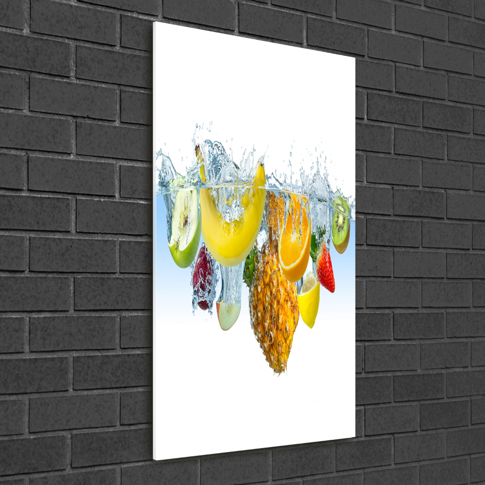 Tableau verre acrylique Fruit sous l'eau