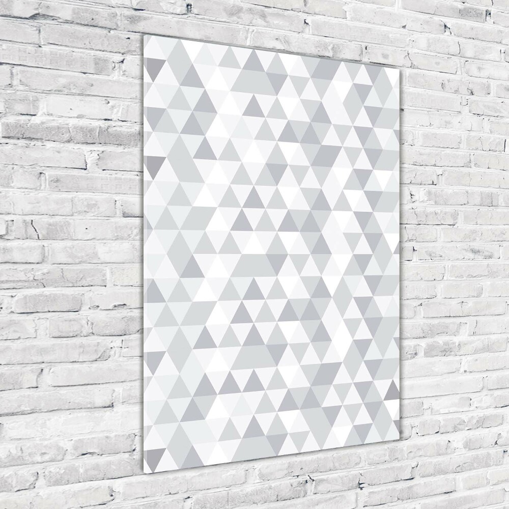 Acrylique tableau Triangles gris