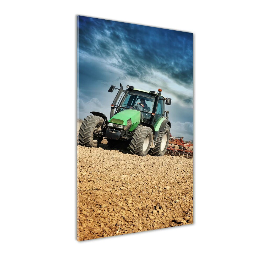 Tableau sur verre acrylique Tracteur