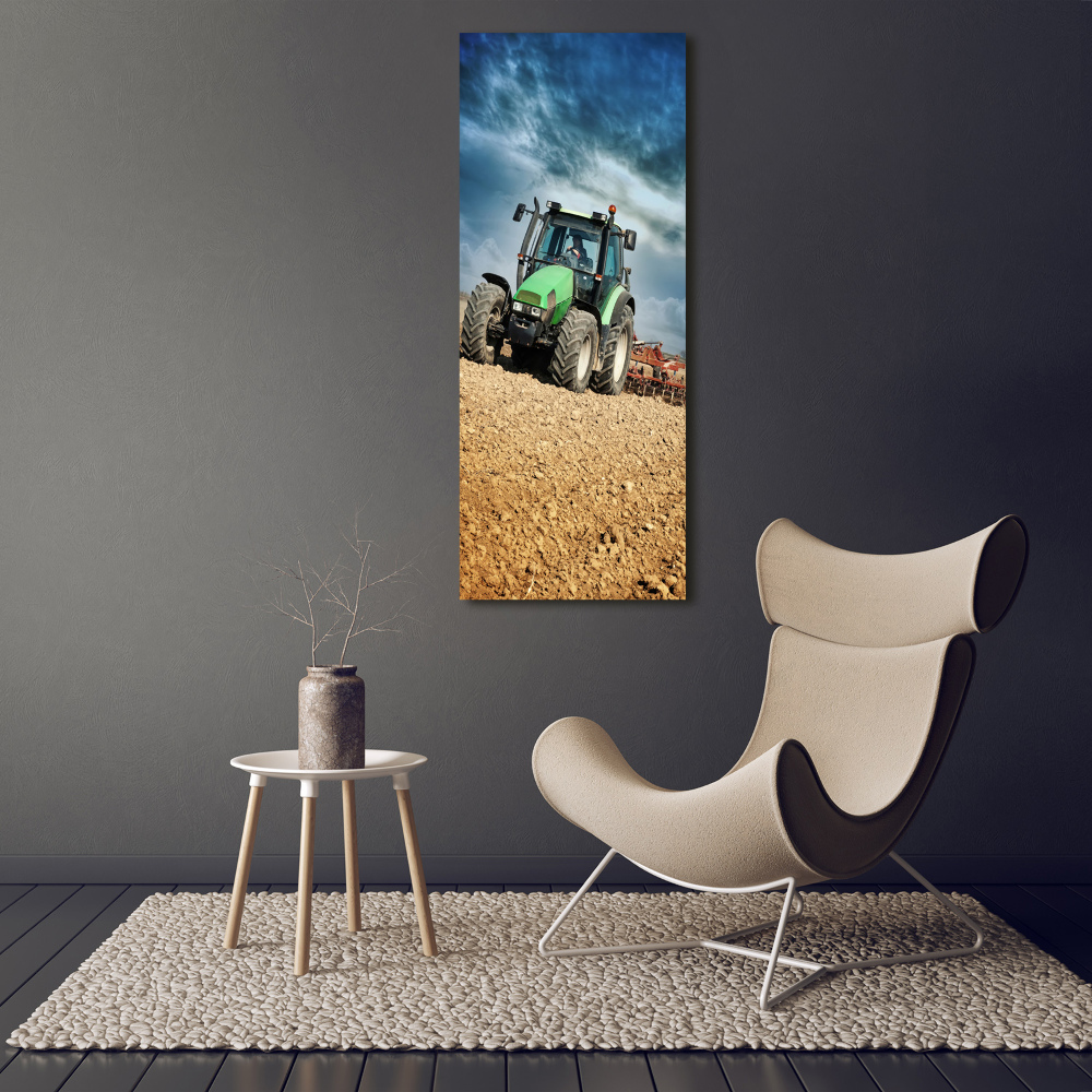 Tableau sur verre acrylique Tracteur