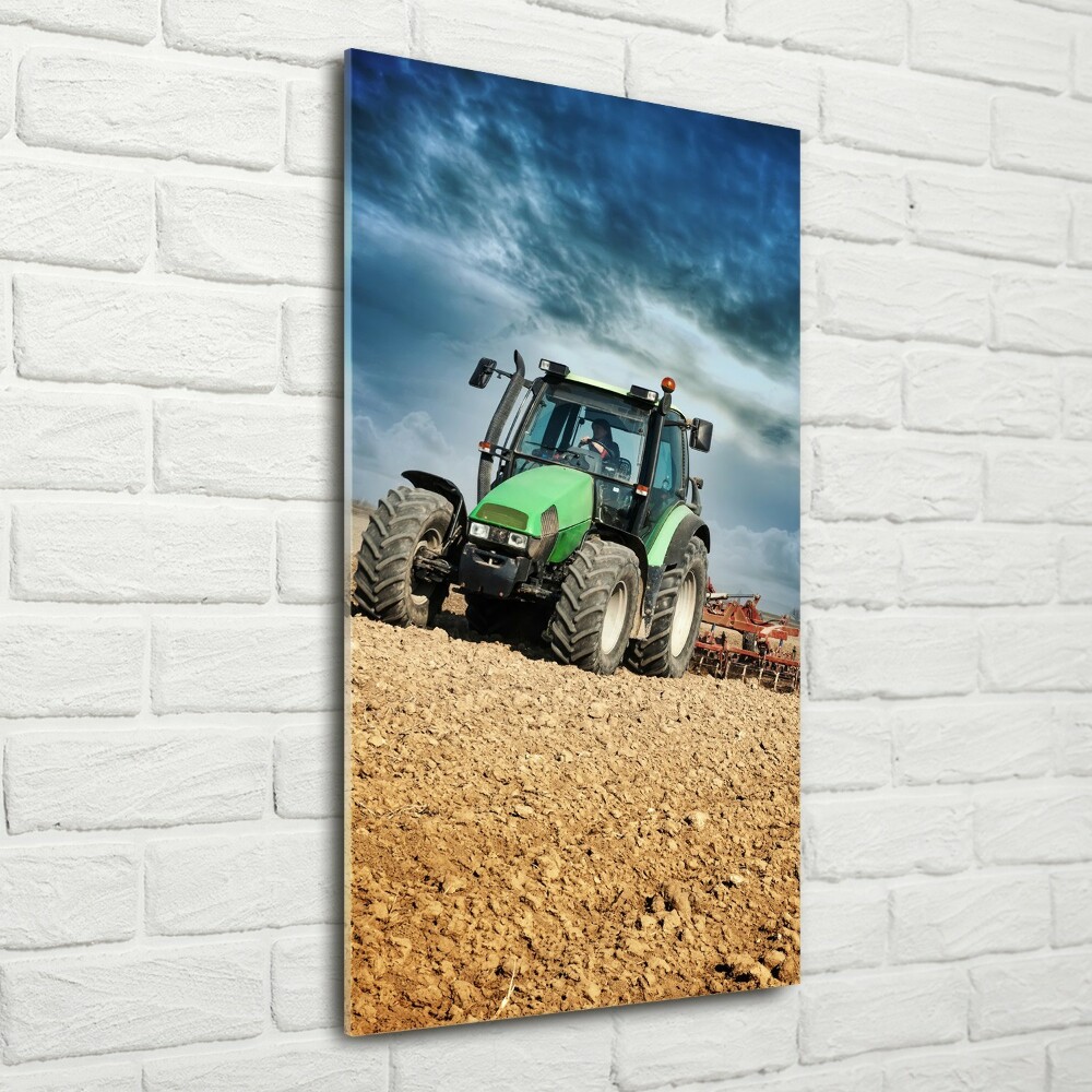 Tableau sur verre acrylique Tracteur