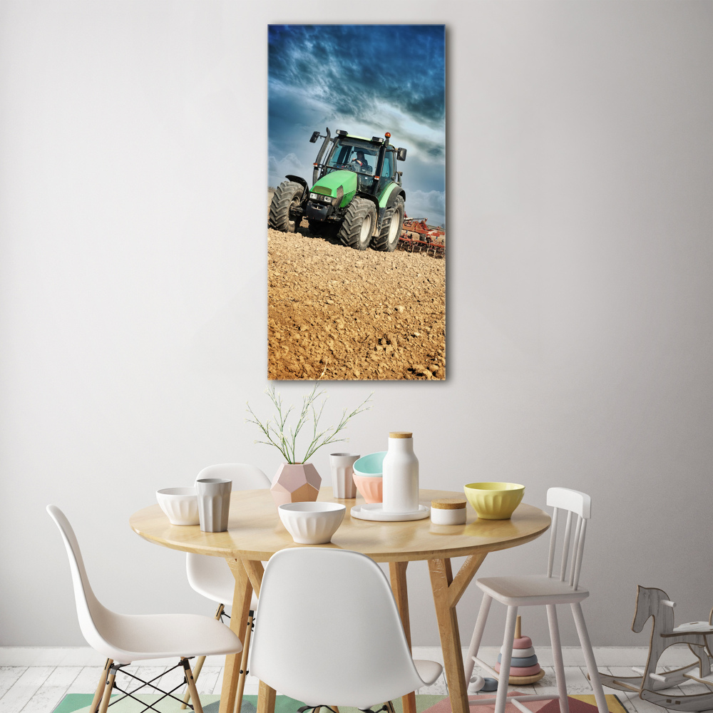 Tableau sur verre acrylique Tracteur