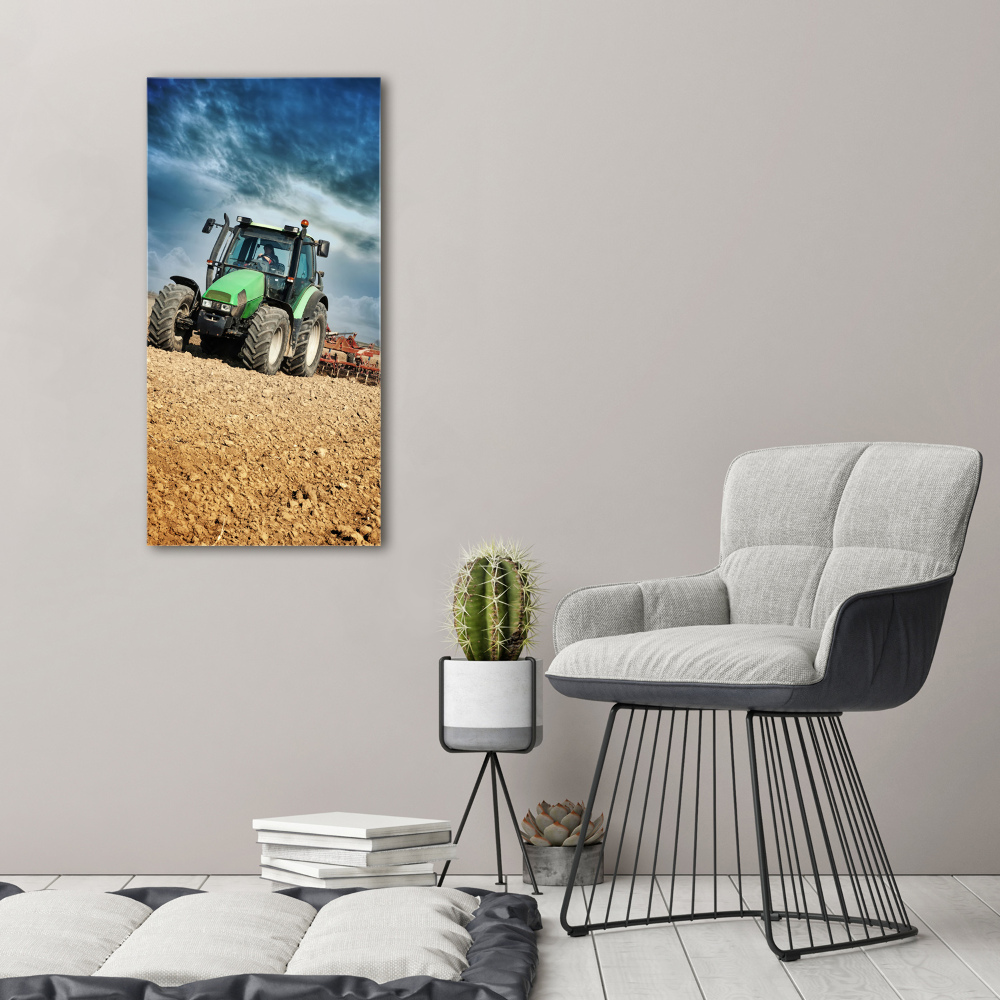 Tableau sur verre acrylique Tracteur