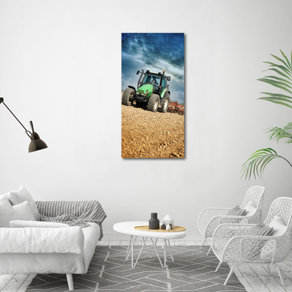 Tableau sur verre acrylique Tracteur