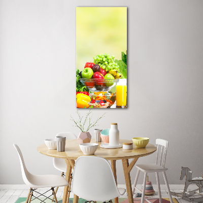 Tableau verre acrylique Légumes et fruits