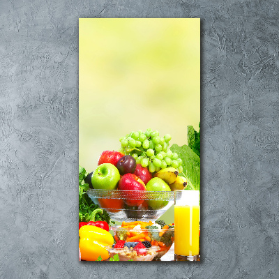 Tableau verre acrylique Légumes et fruits