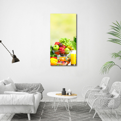 Tableau verre acrylique Légumes et fruits