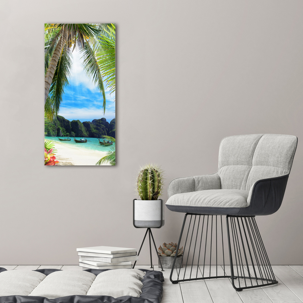 Tableau acrylique Plage tropicale