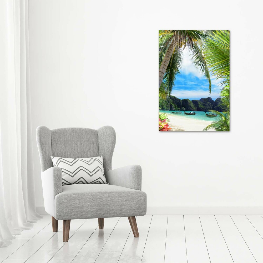 Tableau acrylique Plage tropicale