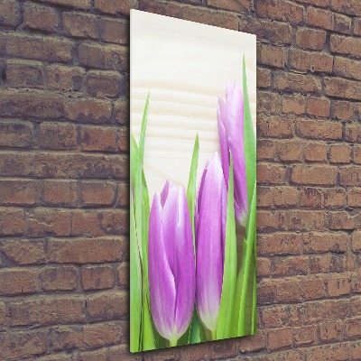 Tableau acrylique Tulipes violettes