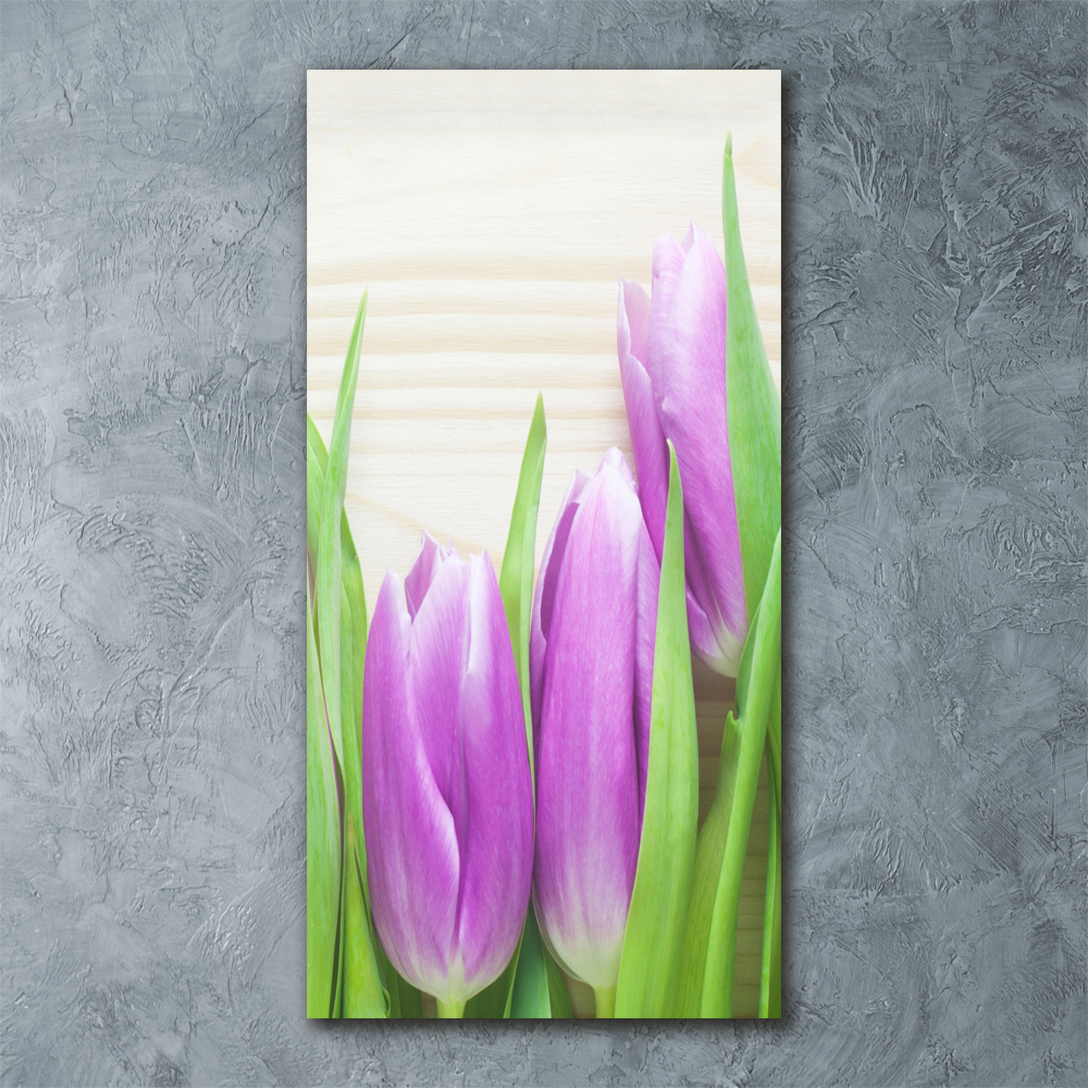 Tableau acrylique Tulipes violettes