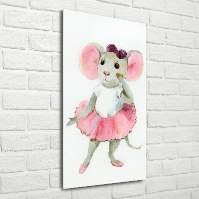 Tableau en acrylique Souris ballerine