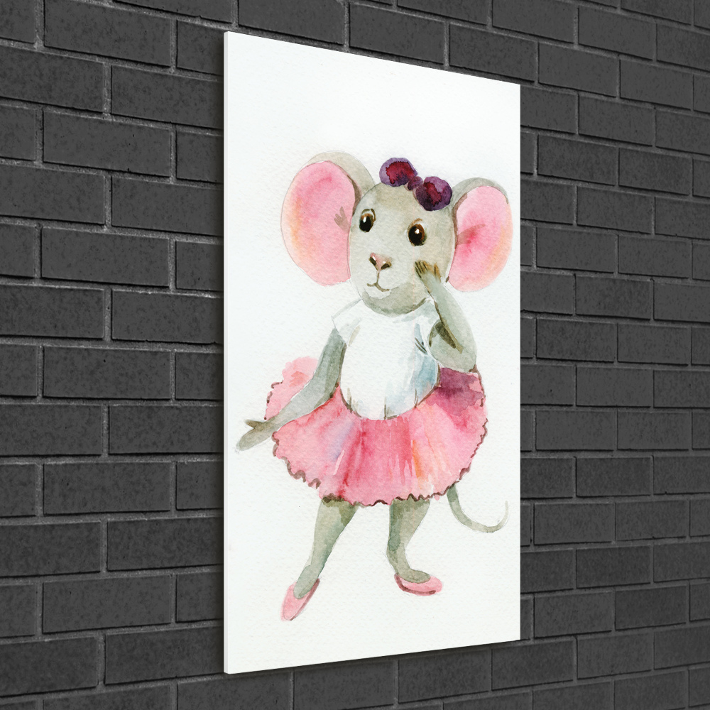 Tableau en acrylique Souris ballerine