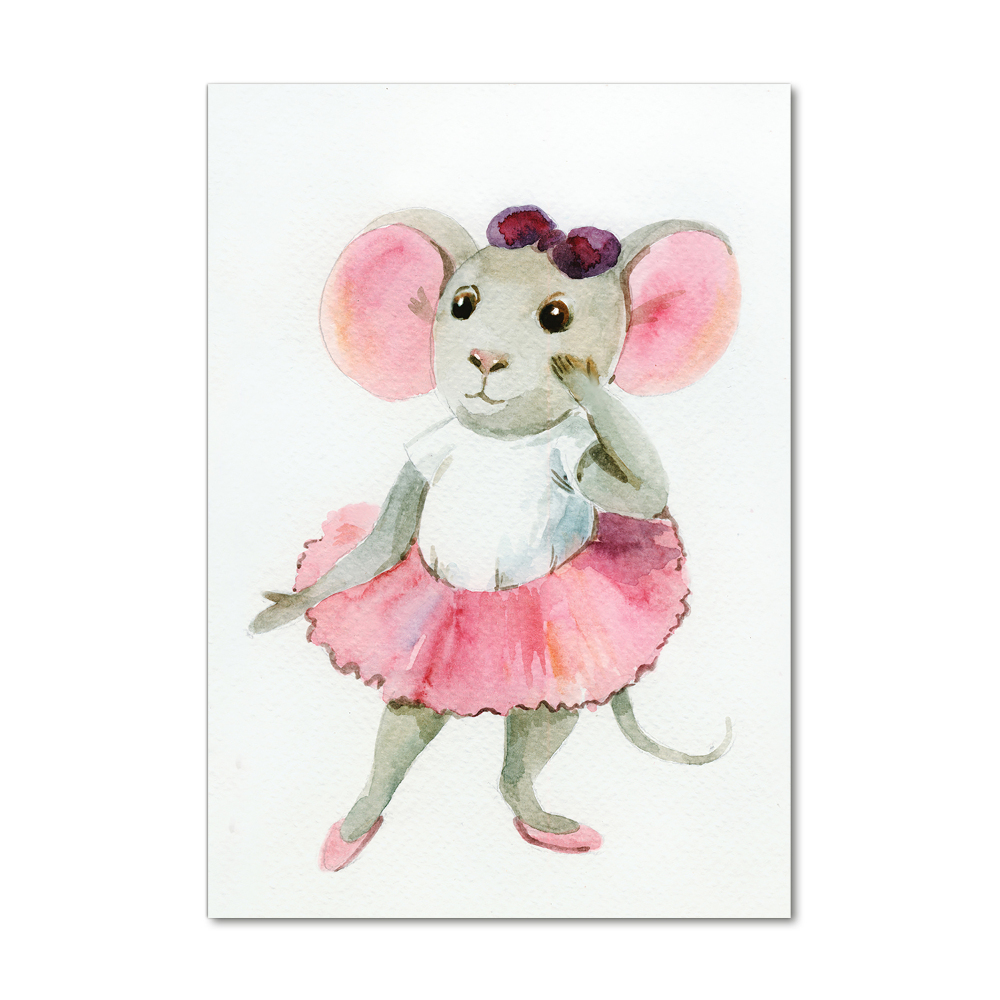 Tableau en acrylique Souris ballerine