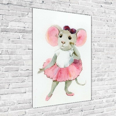 Tableau en acrylique Souris ballerine