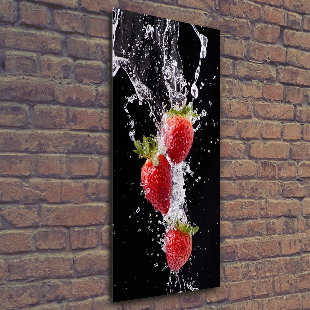 Acrylique tableau Les fraises