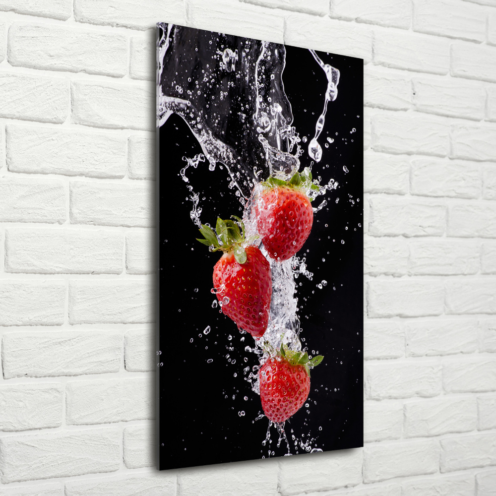 Acrylique tableau Les fraises