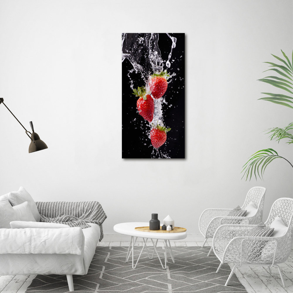 Acrylique tableau Les fraises