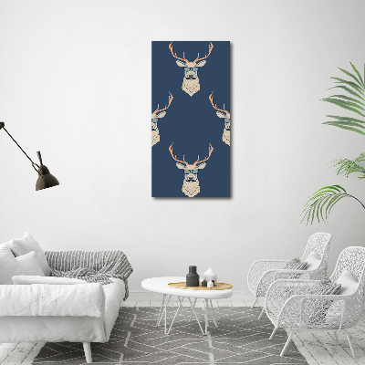 Tableau sur verre acrylique Cerf hipster