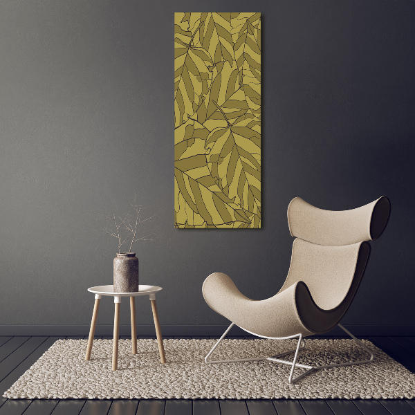 Tableau verre acrylique Feuilles