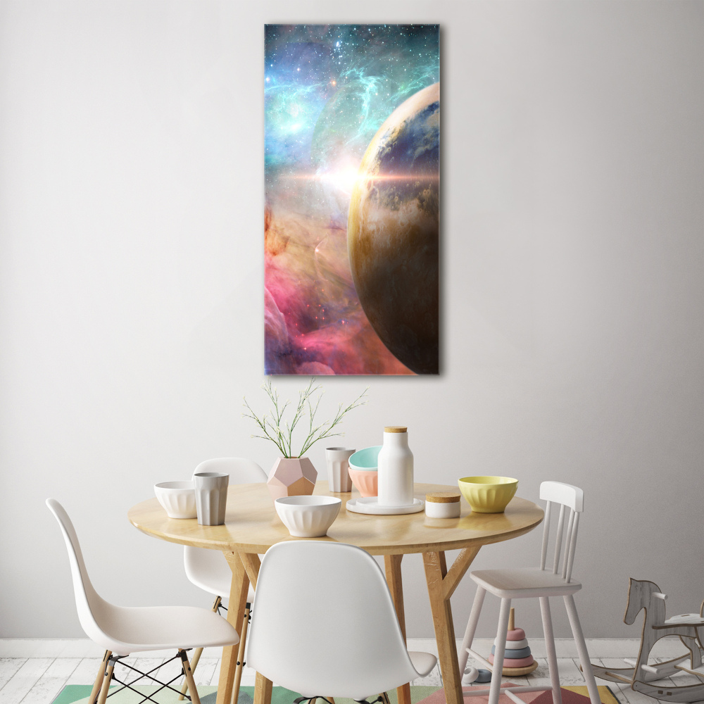 Tableau sur verre acrylique Galaxie