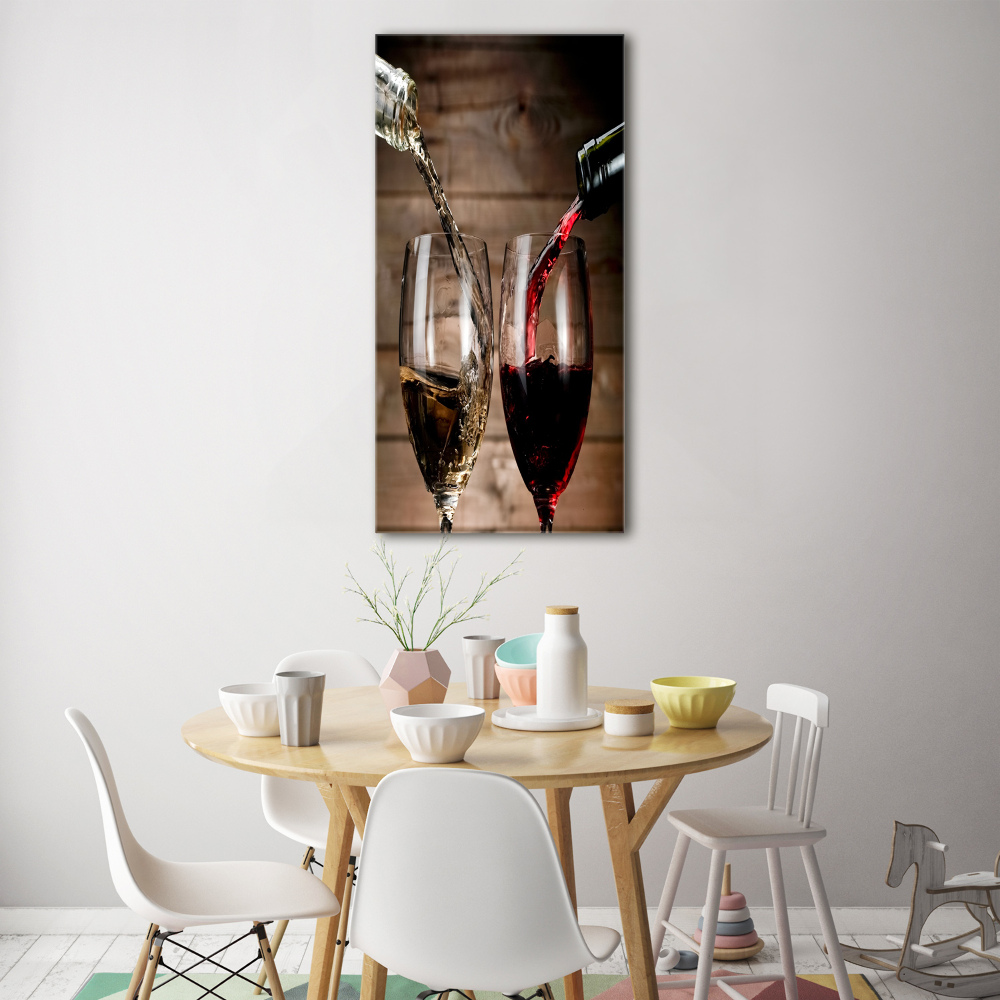 Tableau acrylique Vin dans des verres