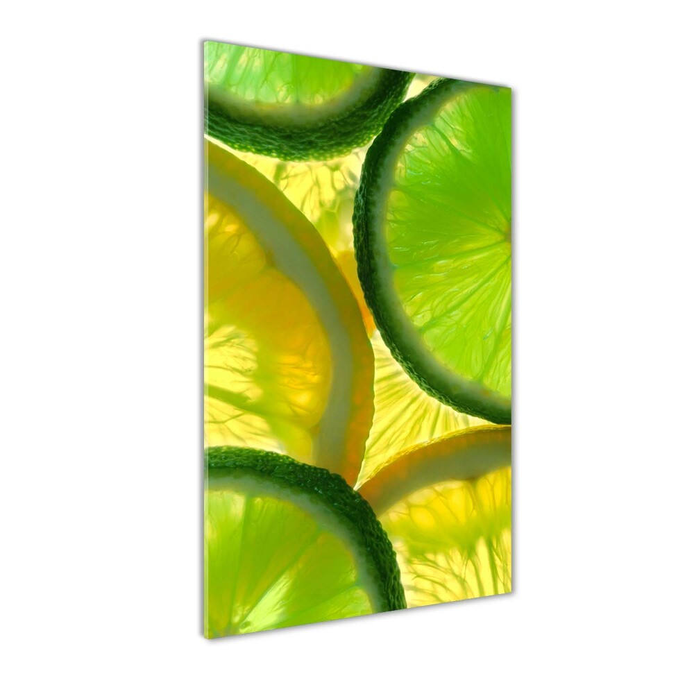 Tableau sur verre acrylique Citron vert et citron