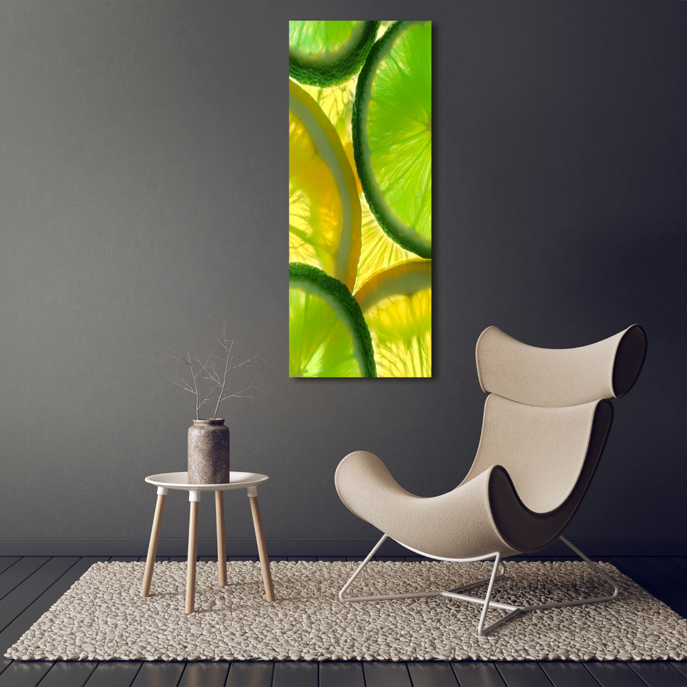 Tableau sur verre acrylique Citron vert et citron