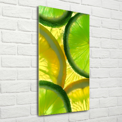 Tableau sur verre acrylique Citron vert et citron