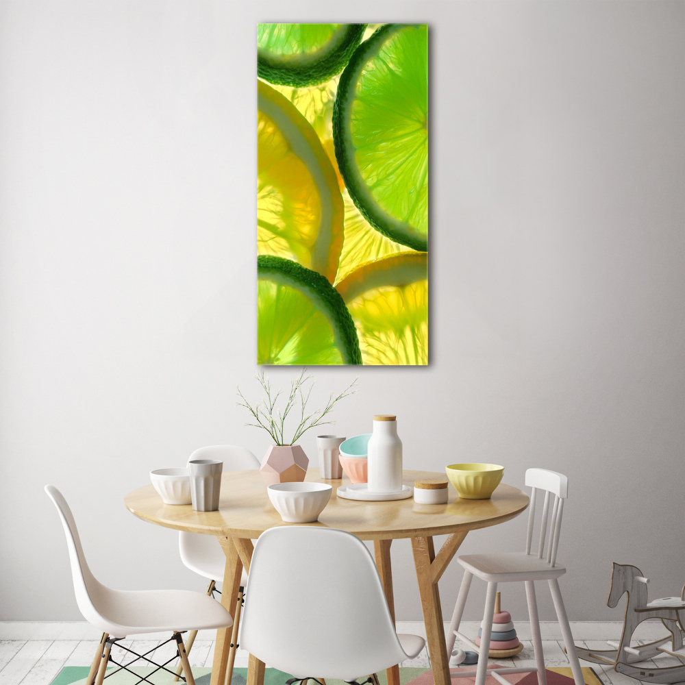 Tableau sur verre acrylique Citron vert et citron