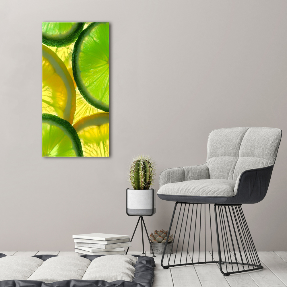 Tableau sur verre acrylique Citron vert et citron