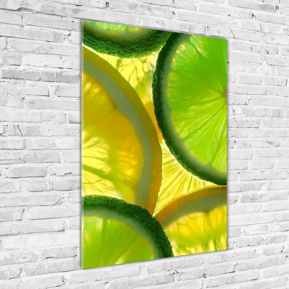 Tableau sur verre acrylique Citron vert et citron