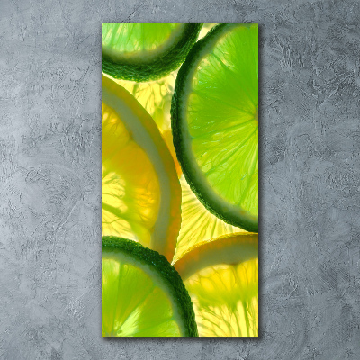 Tableau sur verre acrylique Citron vert et citron