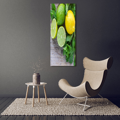 Tableau sur verre acrylique Citron vert et citron