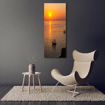 Tableau sur verre acrylique Coucher de soleil sur la mer