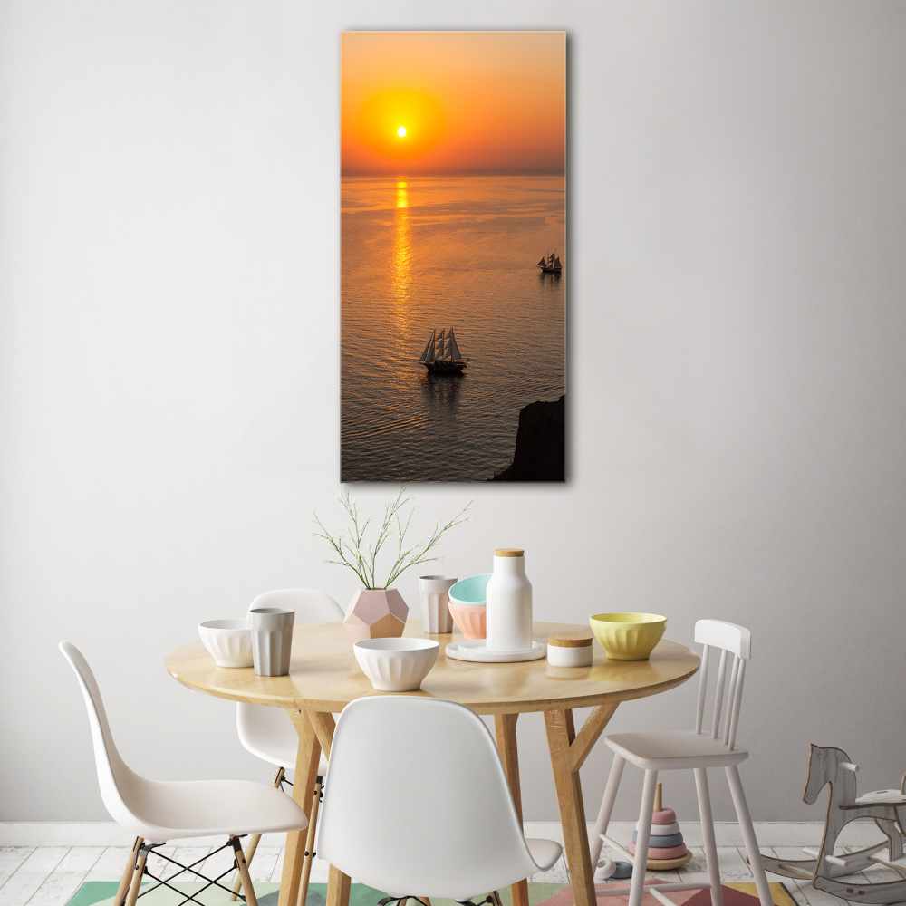 Tableau sur verre acrylique Coucher de soleil sur la mer