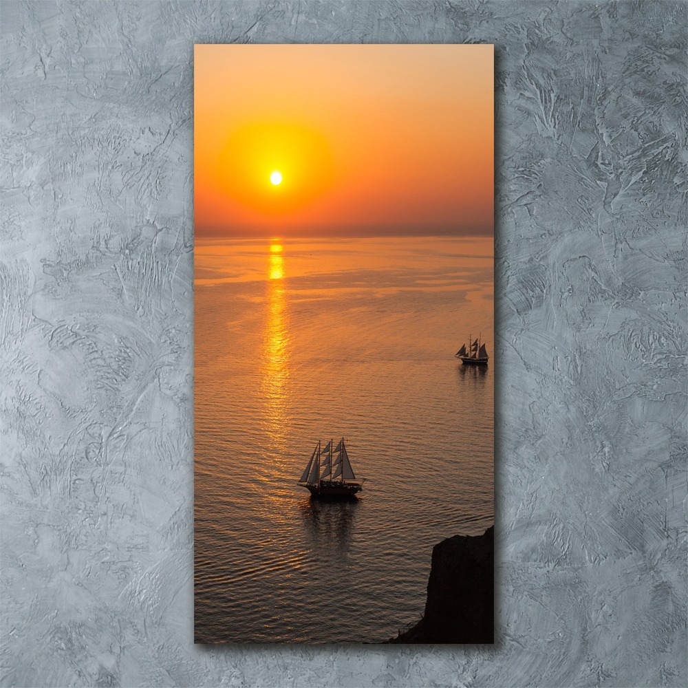 Tableau sur verre acrylique Coucher de soleil sur la mer