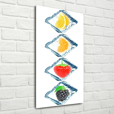 Tableau en acrylique Fruits et glace