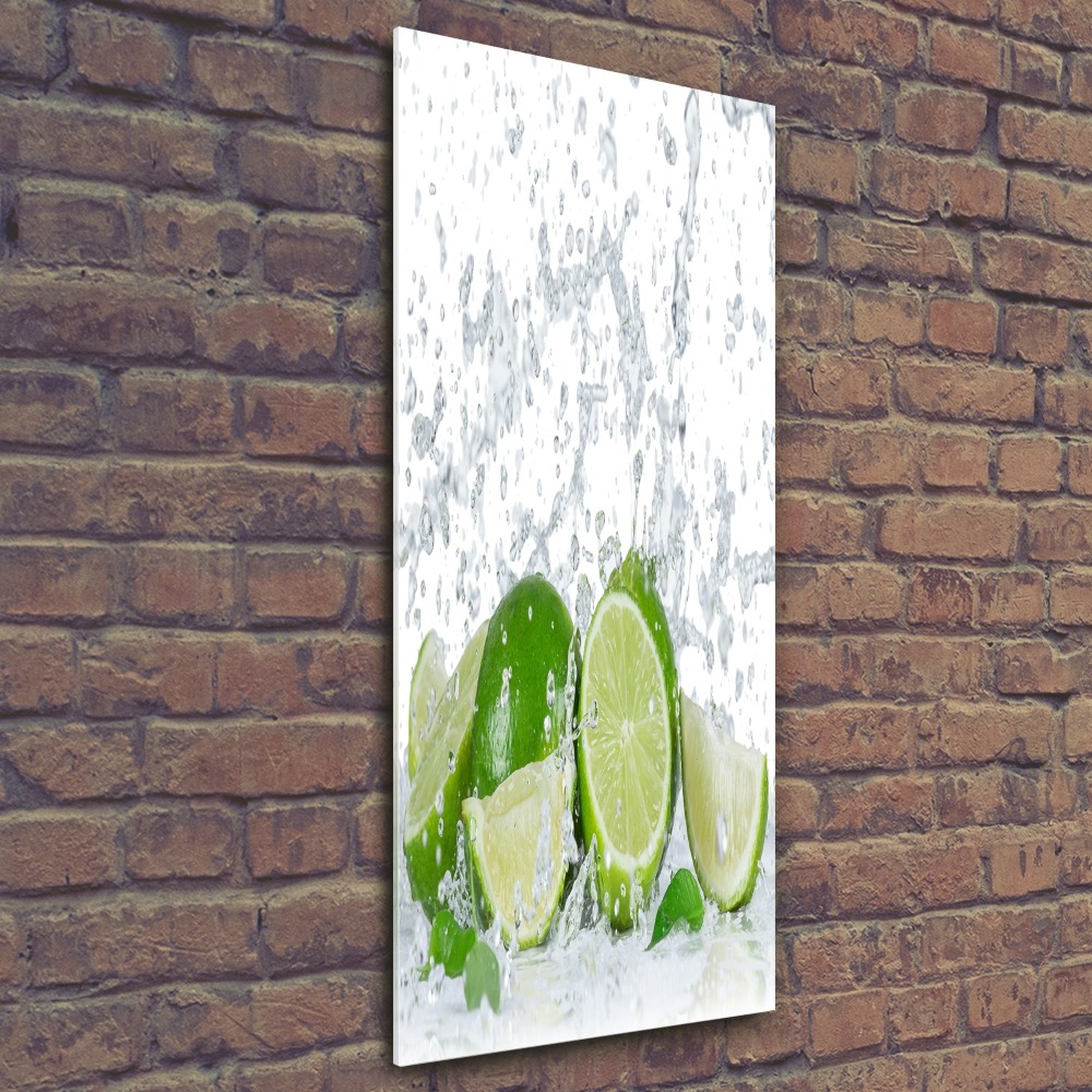 Tableau verre acrylique Citron vert