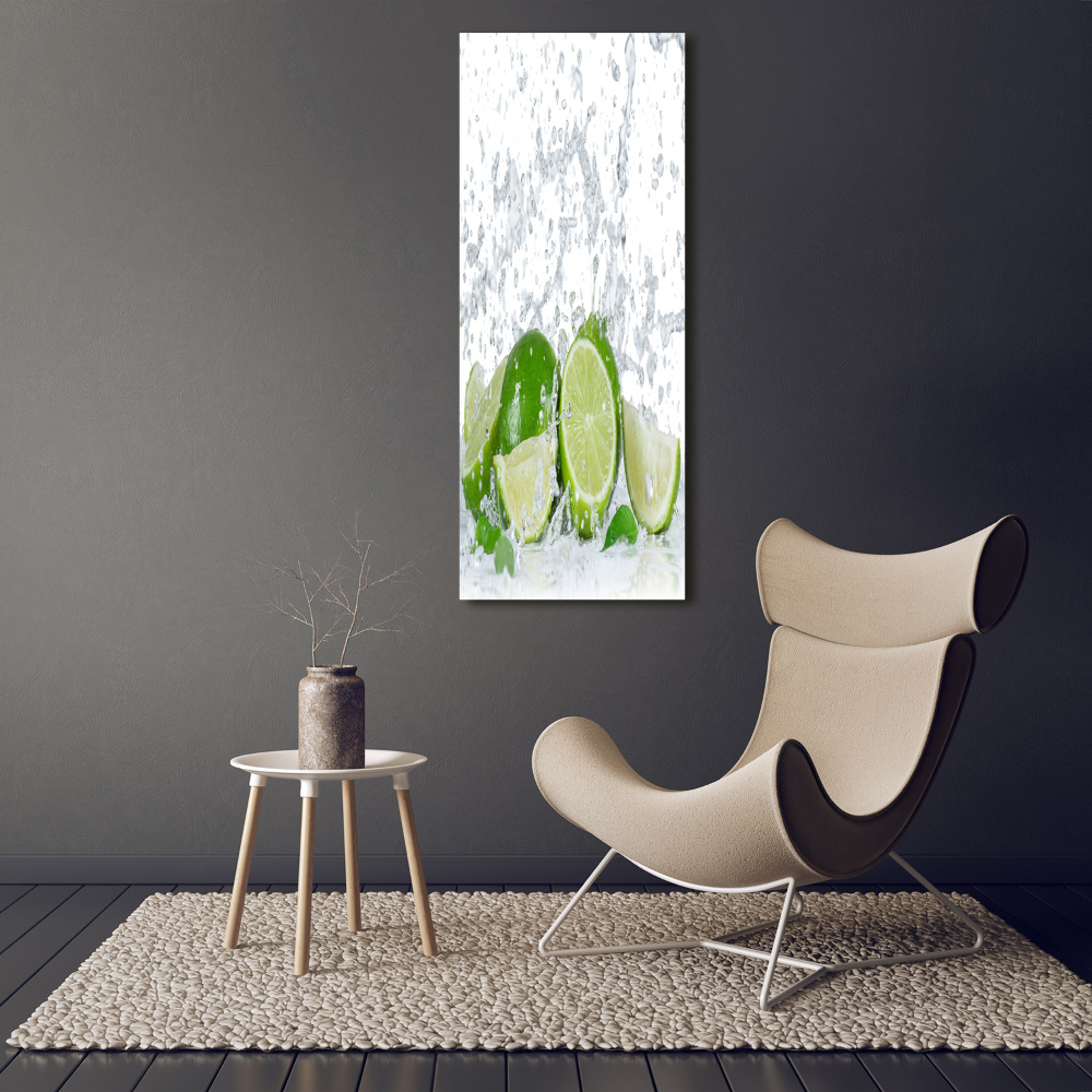 Tableau verre acrylique Citron vert