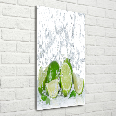 Tableau verre acrylique Citron vert