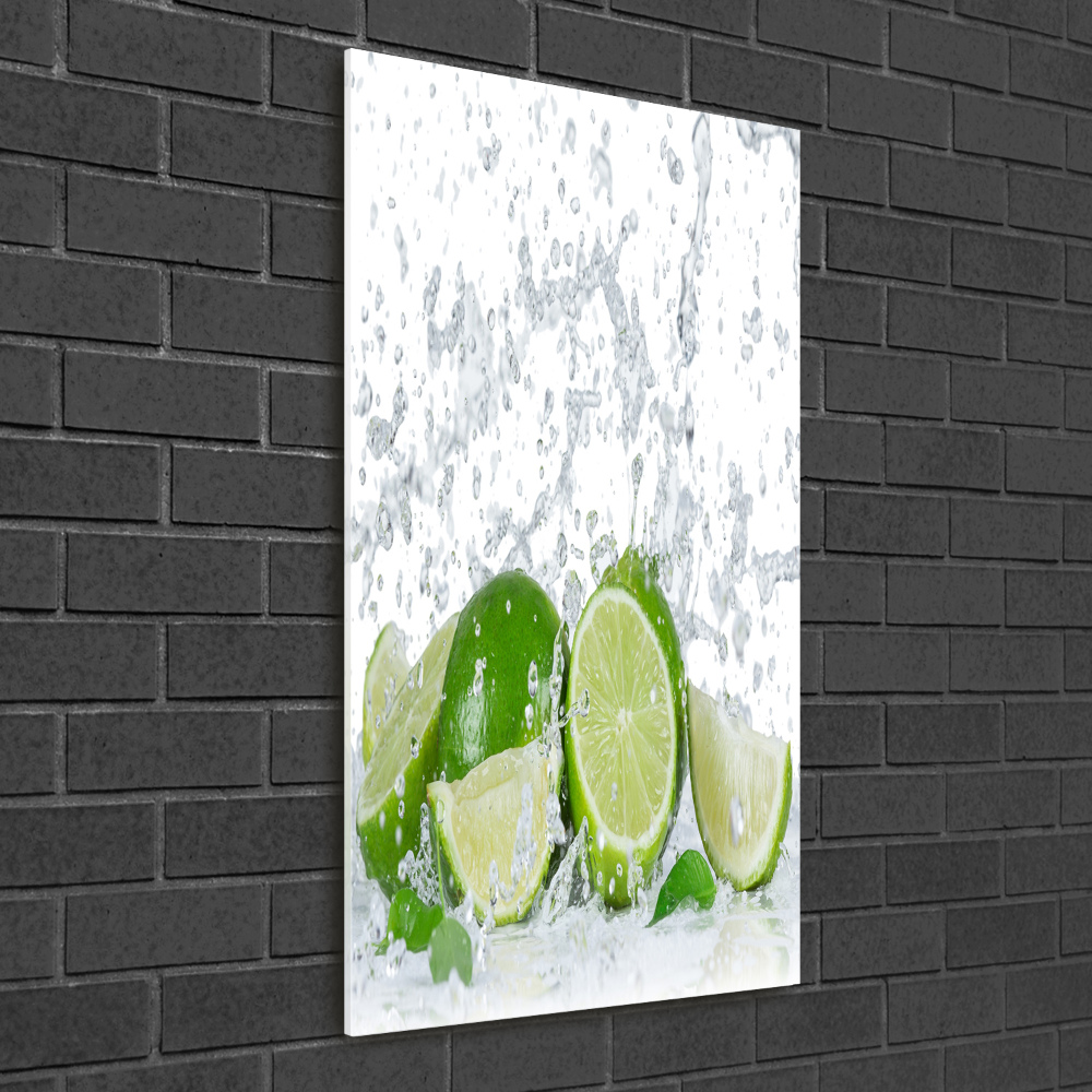 Tableau verre acrylique Citron vert