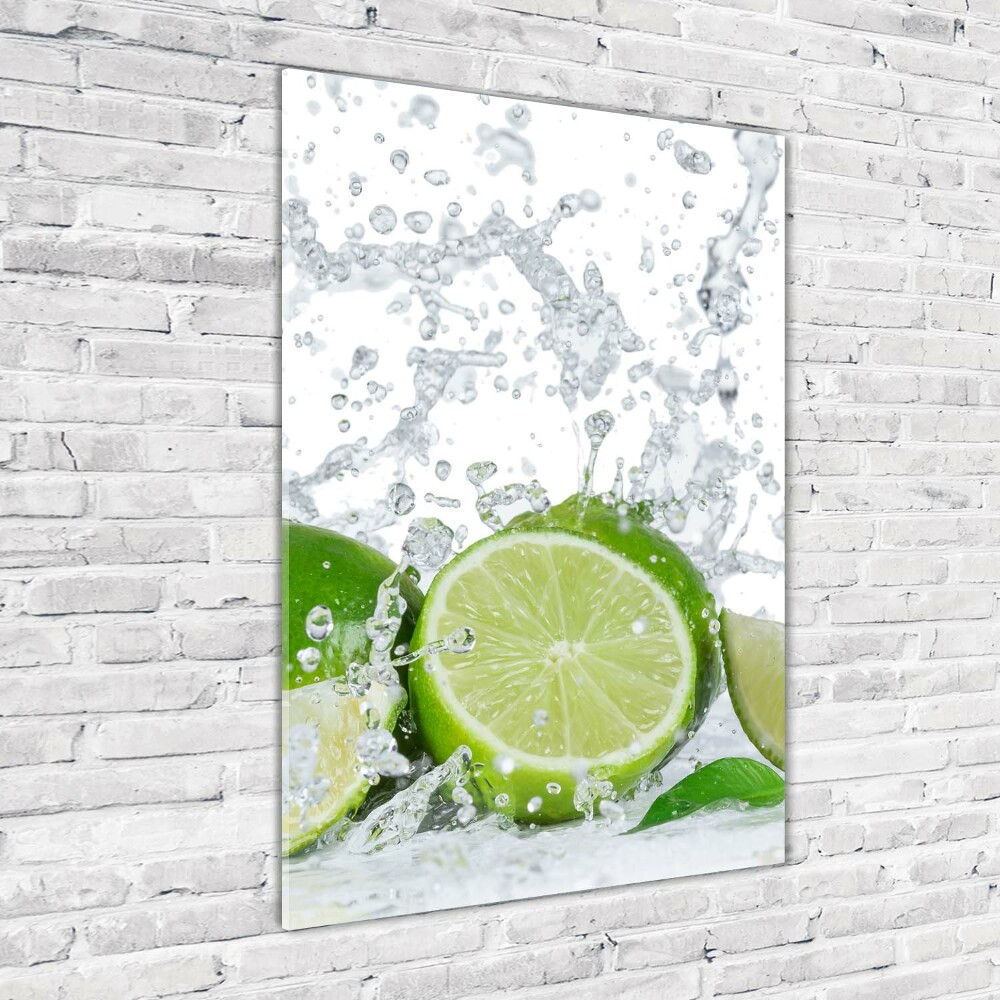 Tableau verre acrylique Citron vert