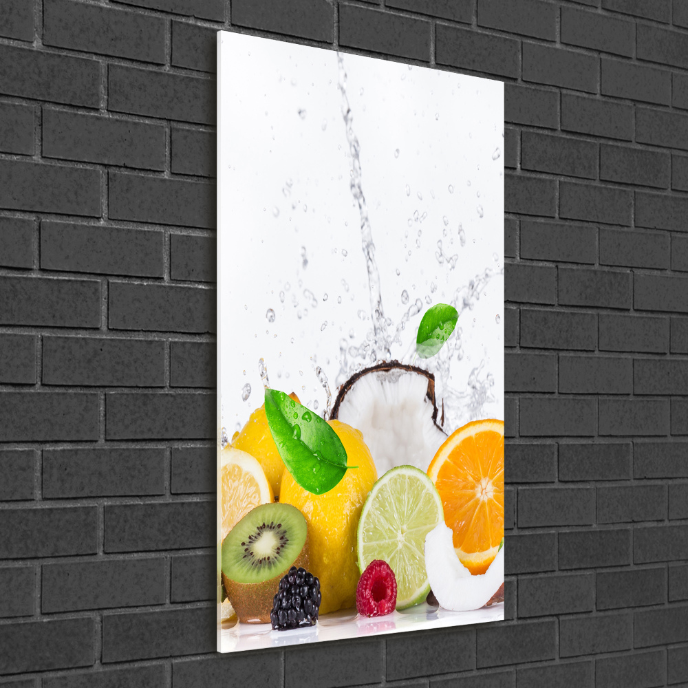 Tableau sur verre acrylique Fruits sains