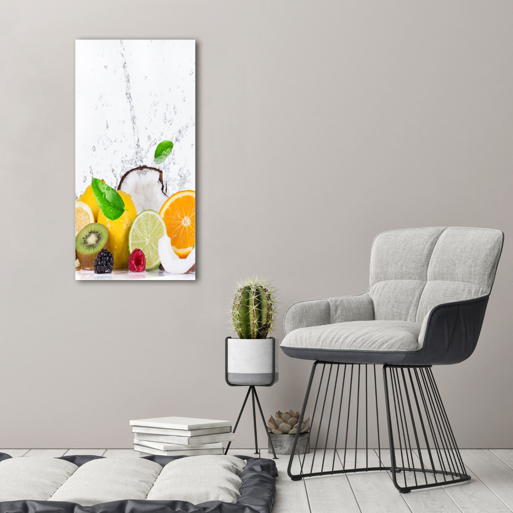 Tableau sur verre acrylique Fruits sains